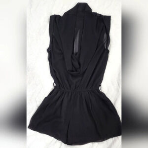 Sheer cowl neck romper Size S
